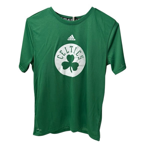 Adidas Boston Celtics Youth Green Climalite Performance Tee 14-16 - Picture 4 of 5